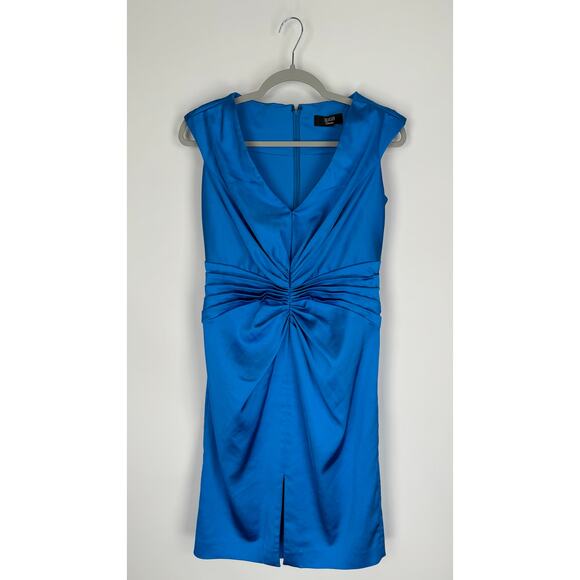 Tadashi Collection Womens Blue Sheath Dress V Neck Size Medium Sleeveless Formal - Picture 6 of 11